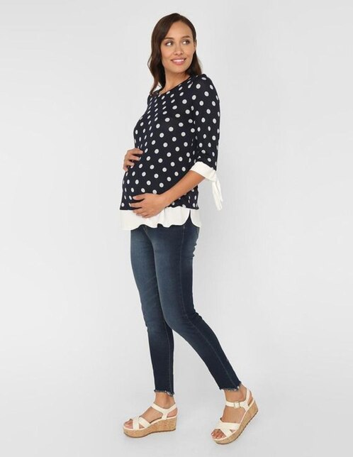 Blusa Weekend Maternity para lactancia manga ¾ en SB