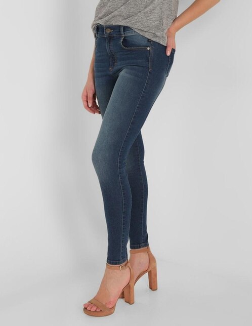 Jeans slim Oh Pomp corte cintura alta para mujer en SB