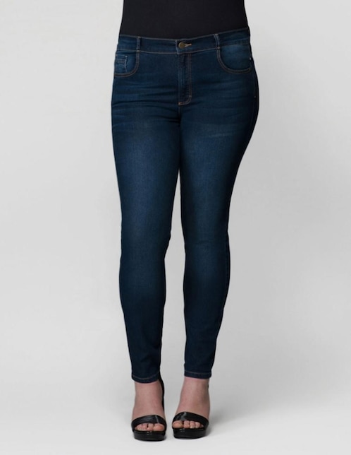 Jeans levanta glúteos dama corte skinny 1