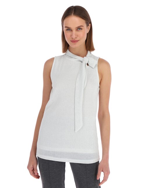 Blusa Alexis cuello alto con cinta en SB