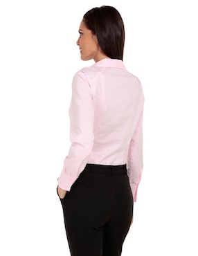 Blusa Pierre Cardin cuello camisero manga larga