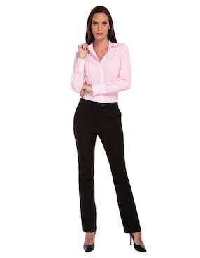Blusa Pierre Cardin cuello camisero manga larga