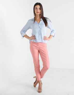 Pantalón Contempo corte skinny cintura alta