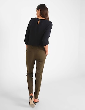 Pantalón Contempo corte skinny con bolsillos
