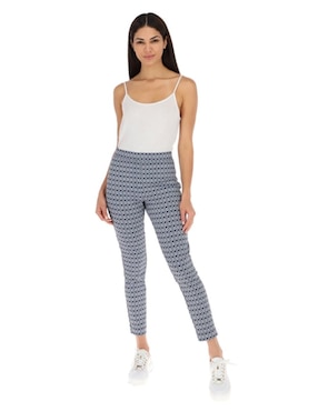Pantalón Alexis corte skinny con diseño gráfico
