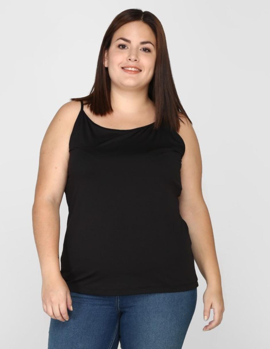 Top cuello redondo