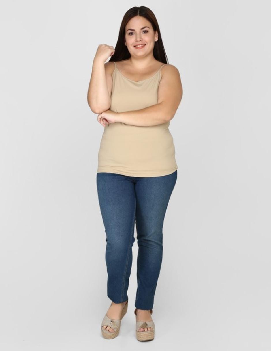 Top cuello regular tirante delgado 3