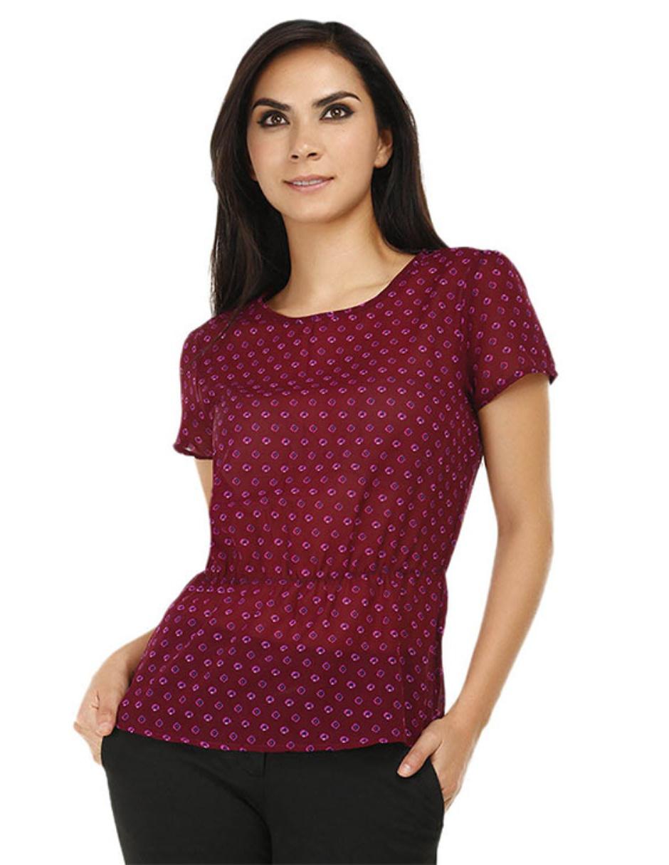 Blusa Just Cavalli manga larga corte high low estampado a rayas