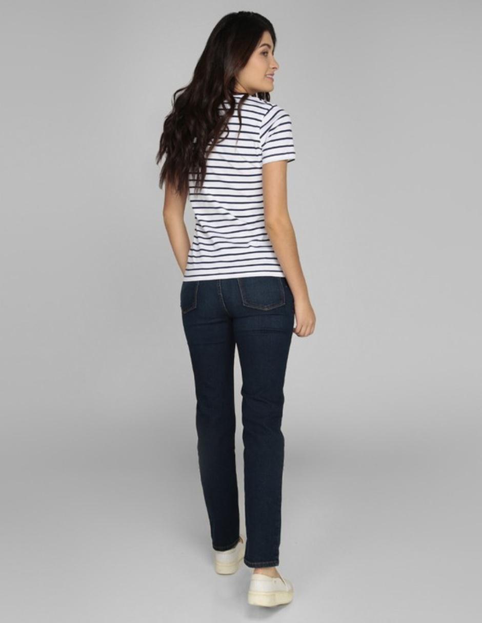 Jeans slim corte cintura para mujer 2