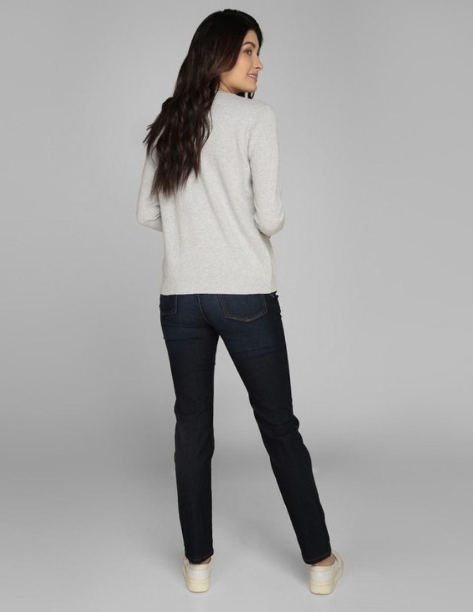 Jeans slim corte cintura para mujer 2