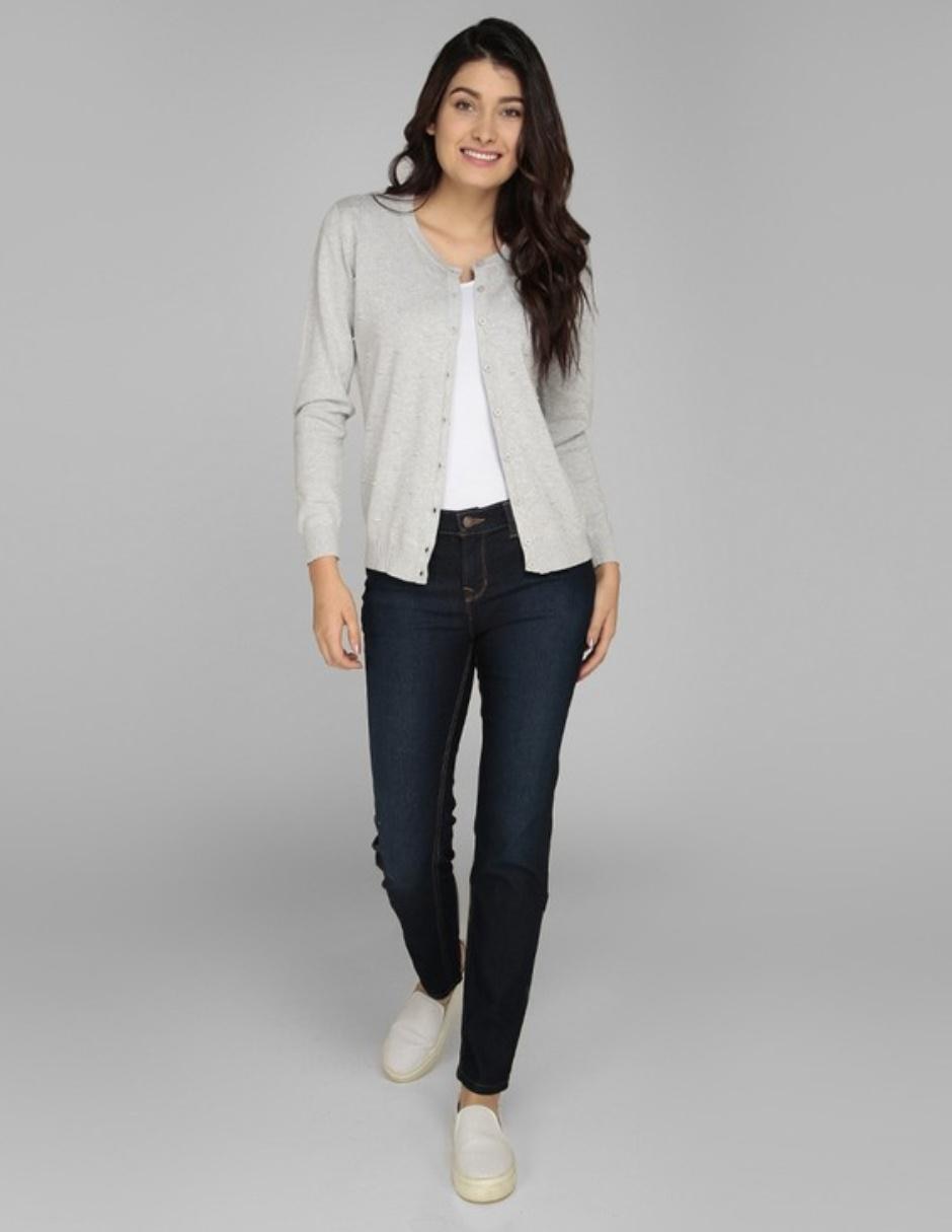 Jeans slim corte cintura para mujer 3