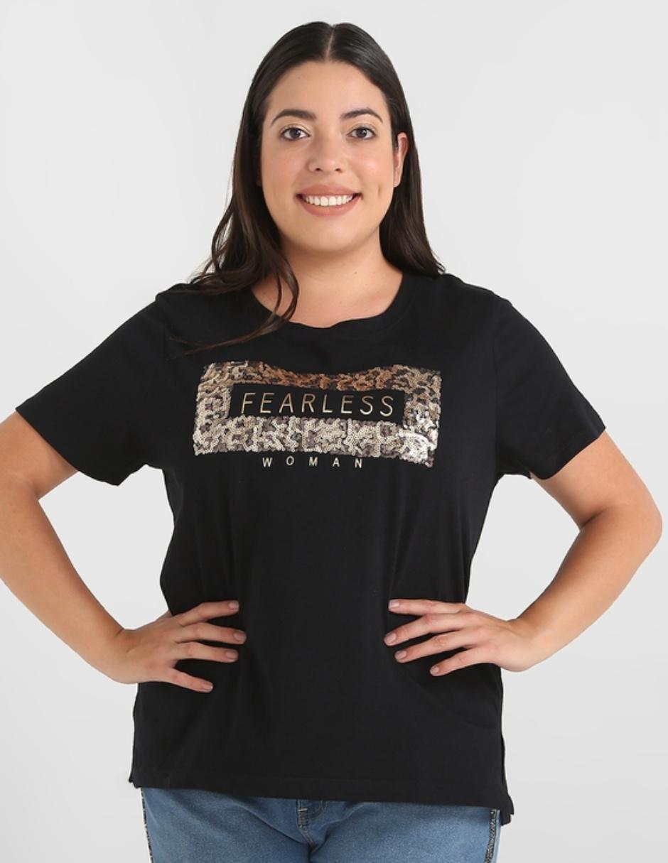 Playera Weekend Plus cuello redondo estampado de texto en SB