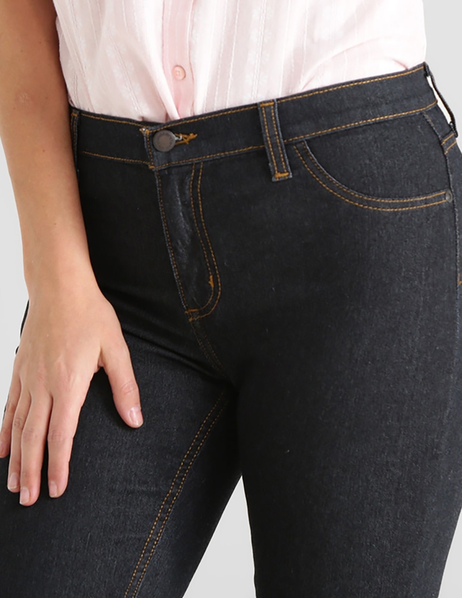 Jeans skinny corte cintura para mujer 4