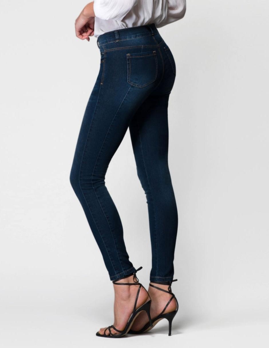 Jeans slim ! deslavado corte cintura alta para mujer 4