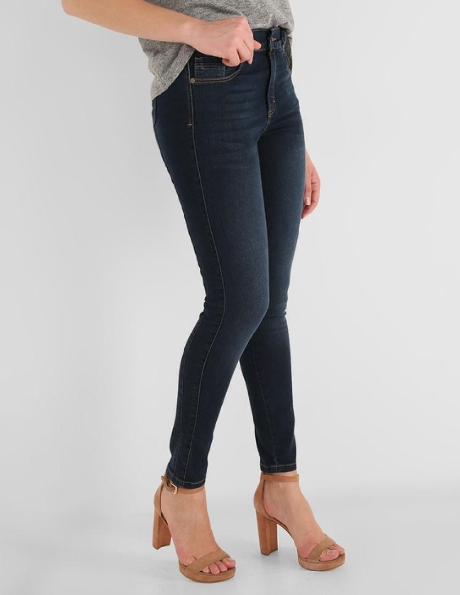 Jeans slim ! deslavado corte cintura alta para mujer 5