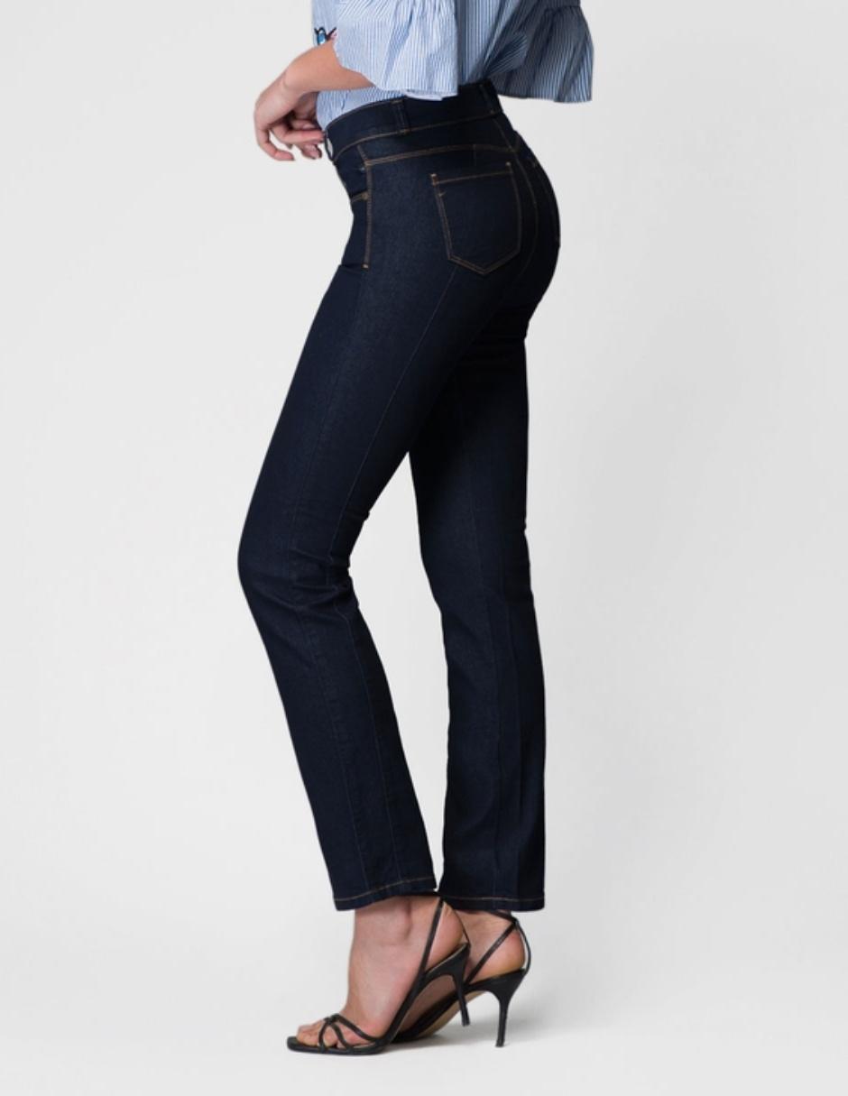 Jeans straight corte cintura alta para mujer 4