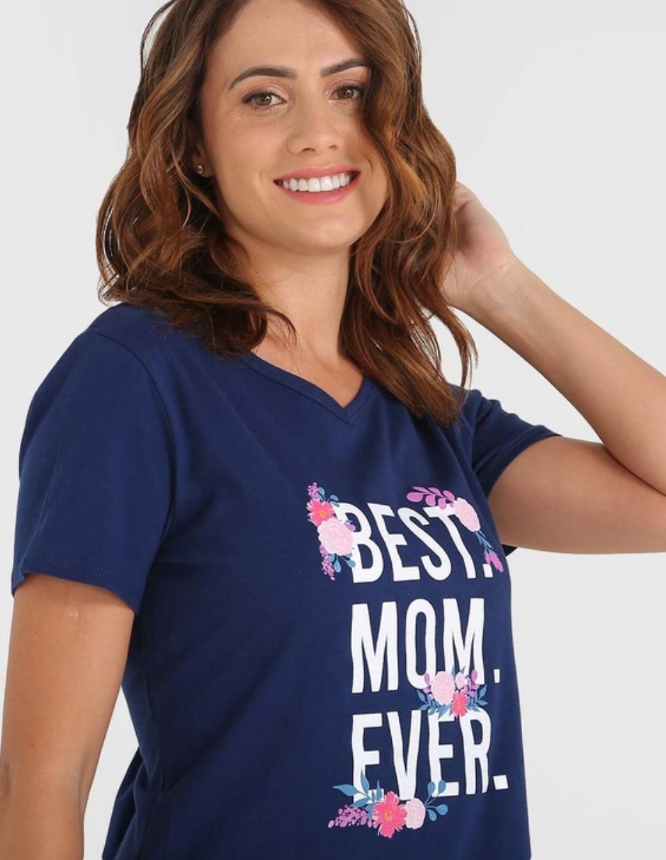 Playera manga corta cuello redondo para mujer 4