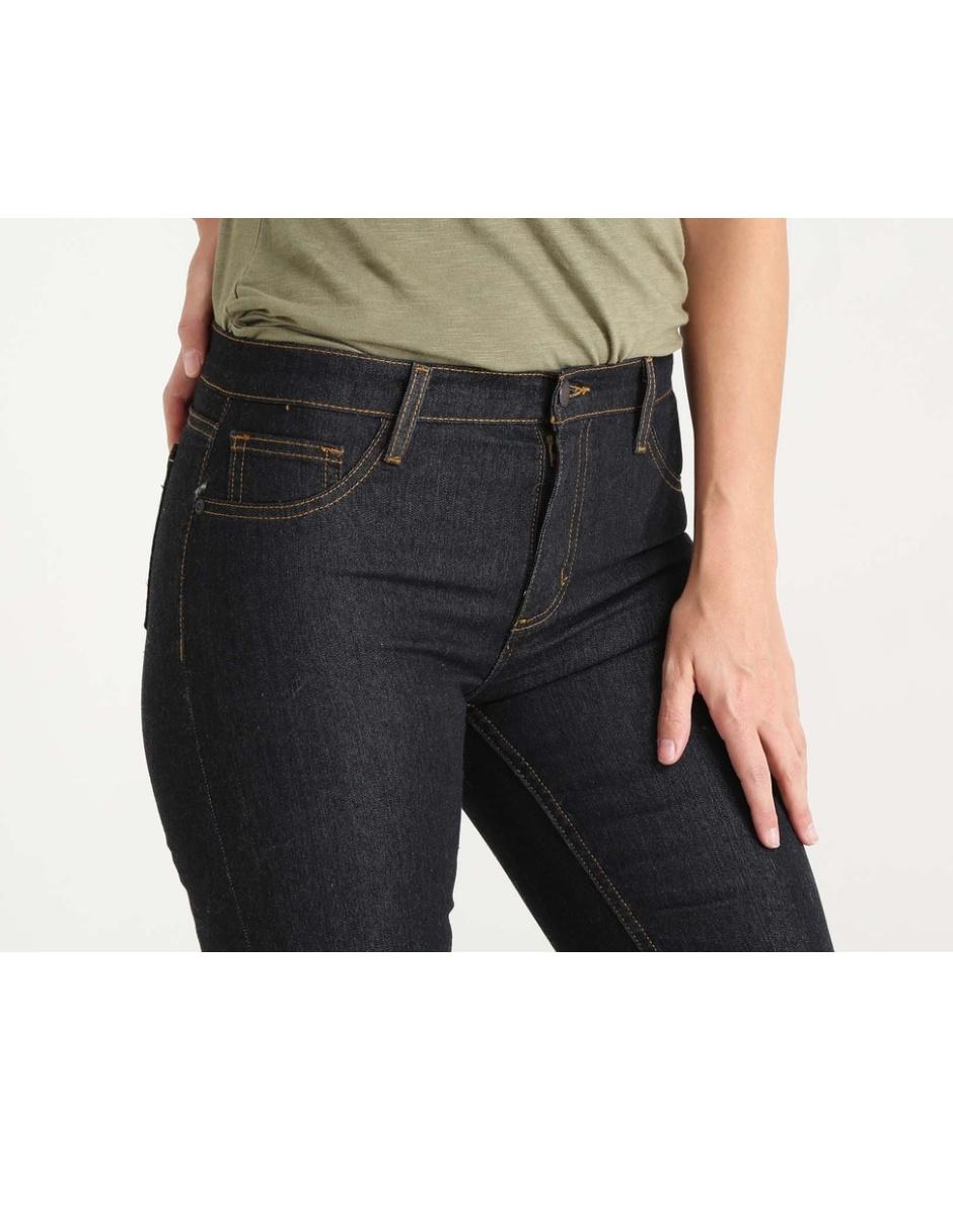 Jeans straight corte cintura para mujer 4