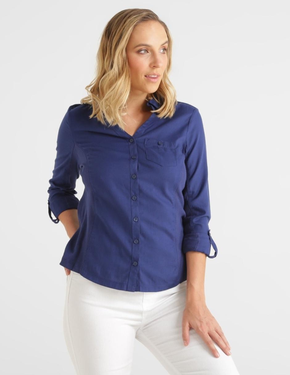 blusas con cuello sport