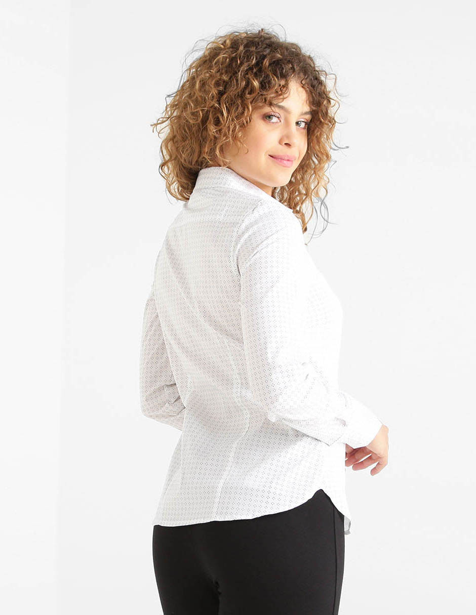 Blusa manga larga corte camisero 2