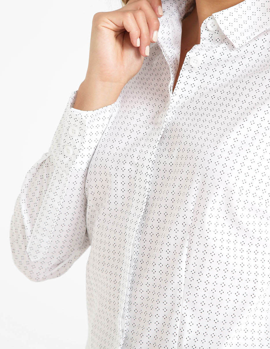 Blusa manga larga corte camisero 4