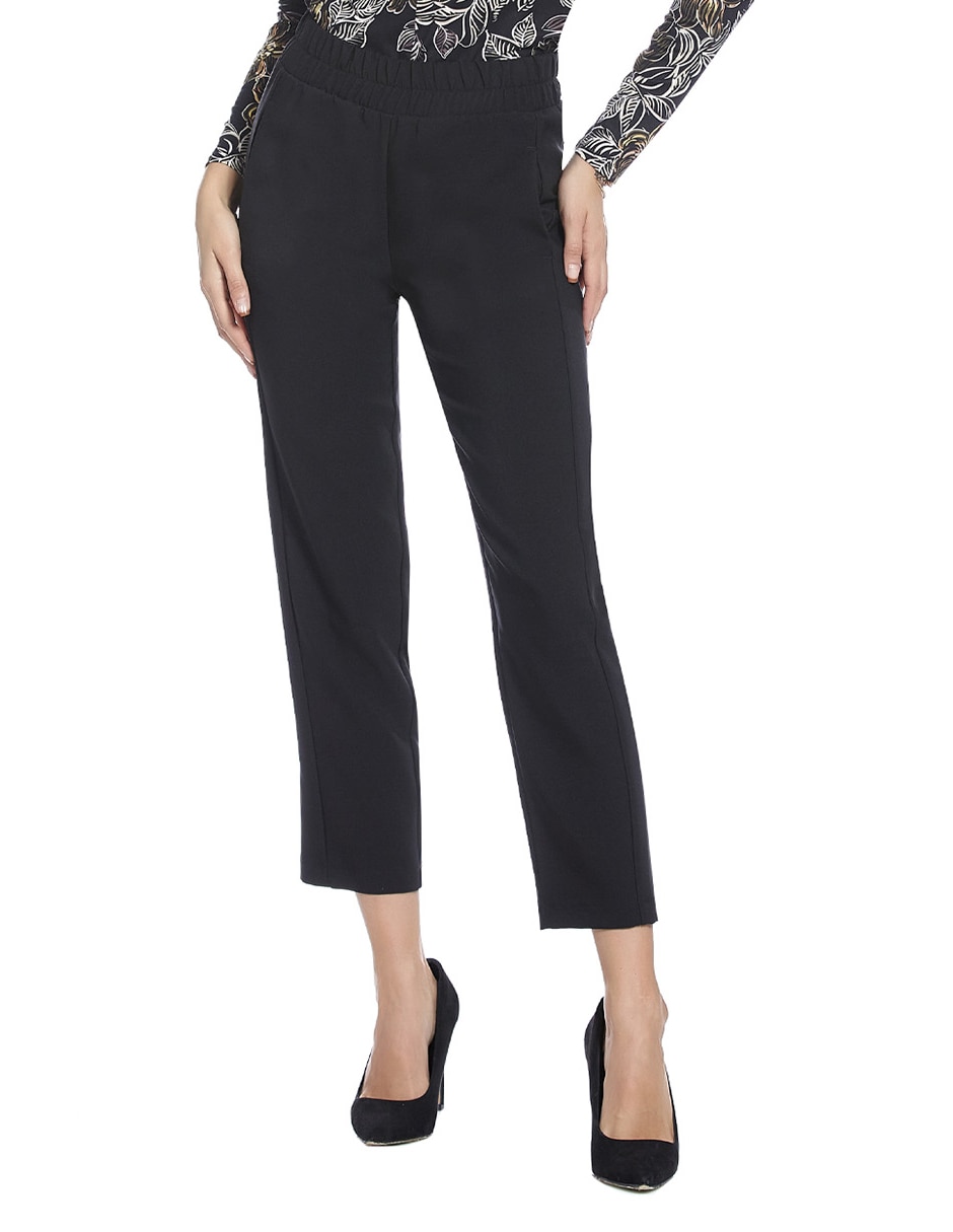 Pantalón corte recto con bolsillos 1